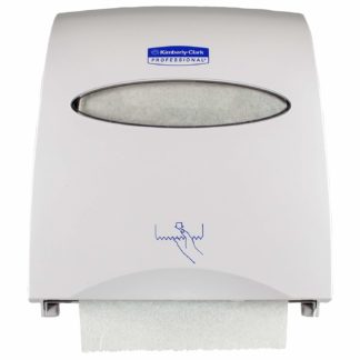 Scott Slimroll Hard Roll Paper Towel Dispenser, Touchless, Pull Towel (10442), White