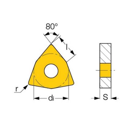 ISCAR WNMG 06T304-TF IC907 Insert - Gambar 2