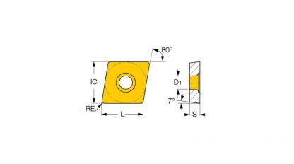 ISCAR CCMT 060204-SM IC907 Insert - PT Graha Multisarana Mesindo