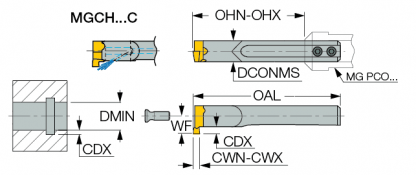 ISCAR MGCH 06 Holder - PT Graha Multisarana Mesindo