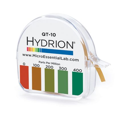 Micro Essential Laboratory QT-10 Hydrion Quat Test Paper 0-400 PPM - Micro Essential Lab