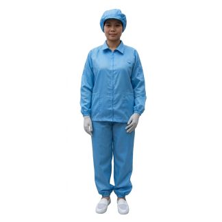 Devall Clean room Jaket + Celana ESD Biru